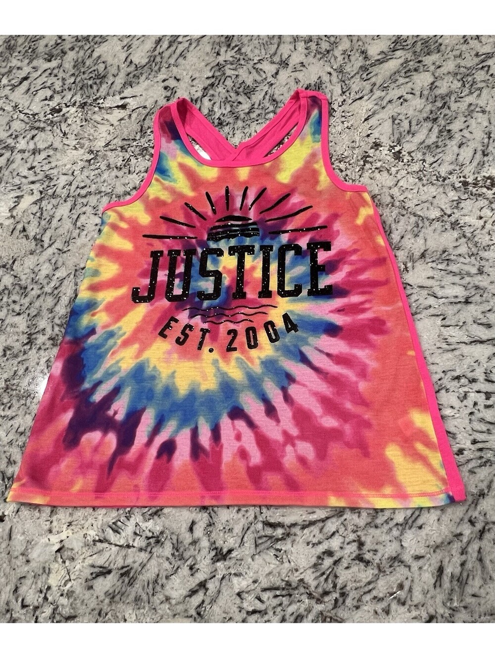 Justice Active Girls Est 2004 Tie-Dye Tank Top Size 12